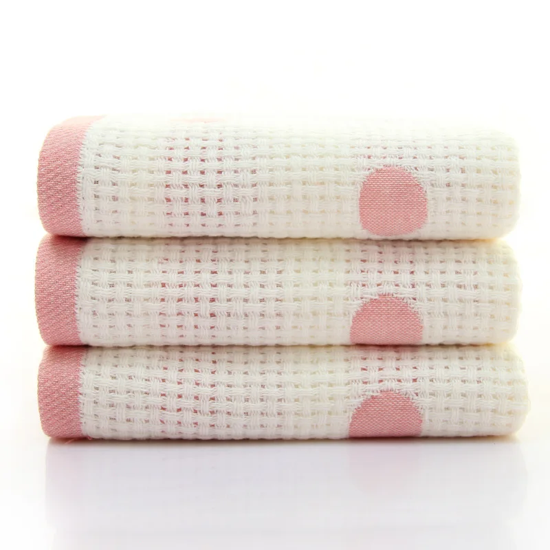 3 шт./лот, 34X70 см, 35X35 см, муслиновое хлопковое детское абсорбирующее банное полотенце, детское полотенце для лица, детское банное полотенце, детское пляжное полотенце - Цвет: pink 35X35cm