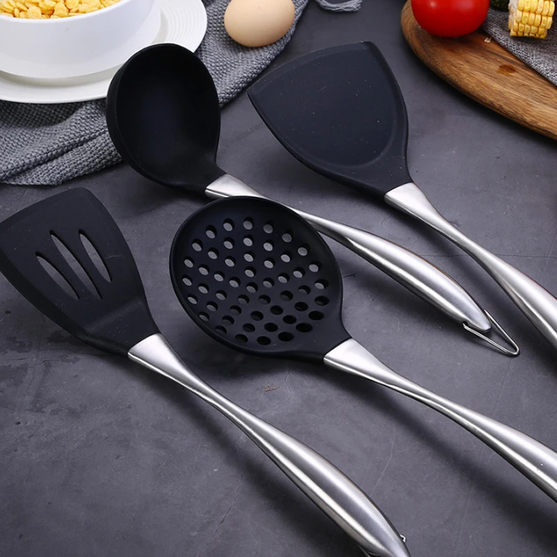 Silicone kitchen Cooking Tools Spatula Heat-resistant Soup Spoon Non-stick Utensils Cooking Shovel Baking Gadgets Accessories Silicone kitchen Cooking Tools Spatula Heat-resistant Soup Spoon Non-stick Utensils Cooking Shovel Baking Gadgets Accessories