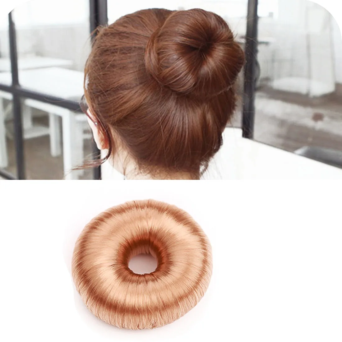

2017 new 1PC Magic Foam Sponge Hair Styling Tools Plate Hair Donut Bun Maker Princess cute Hairstyle Hair Accessories Elastic