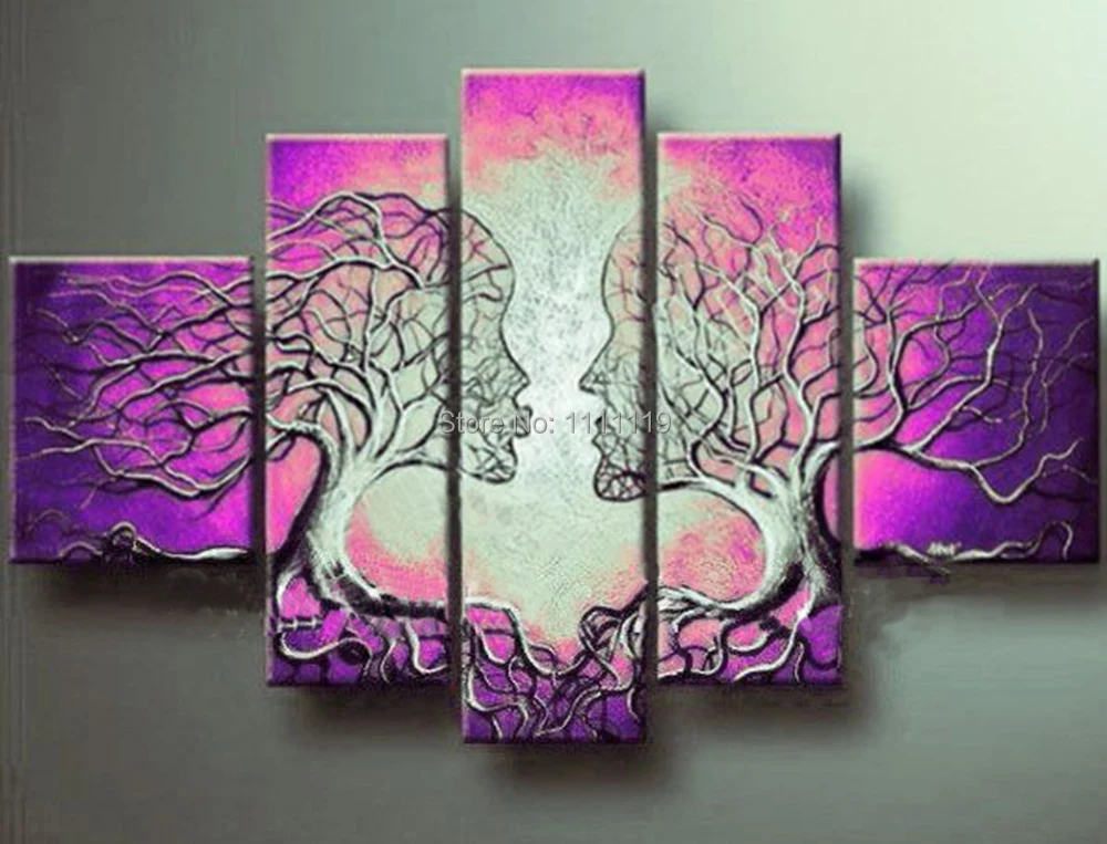 Handmade Abstract Landscape Picture Hang Paintings On Canvas Home Decor