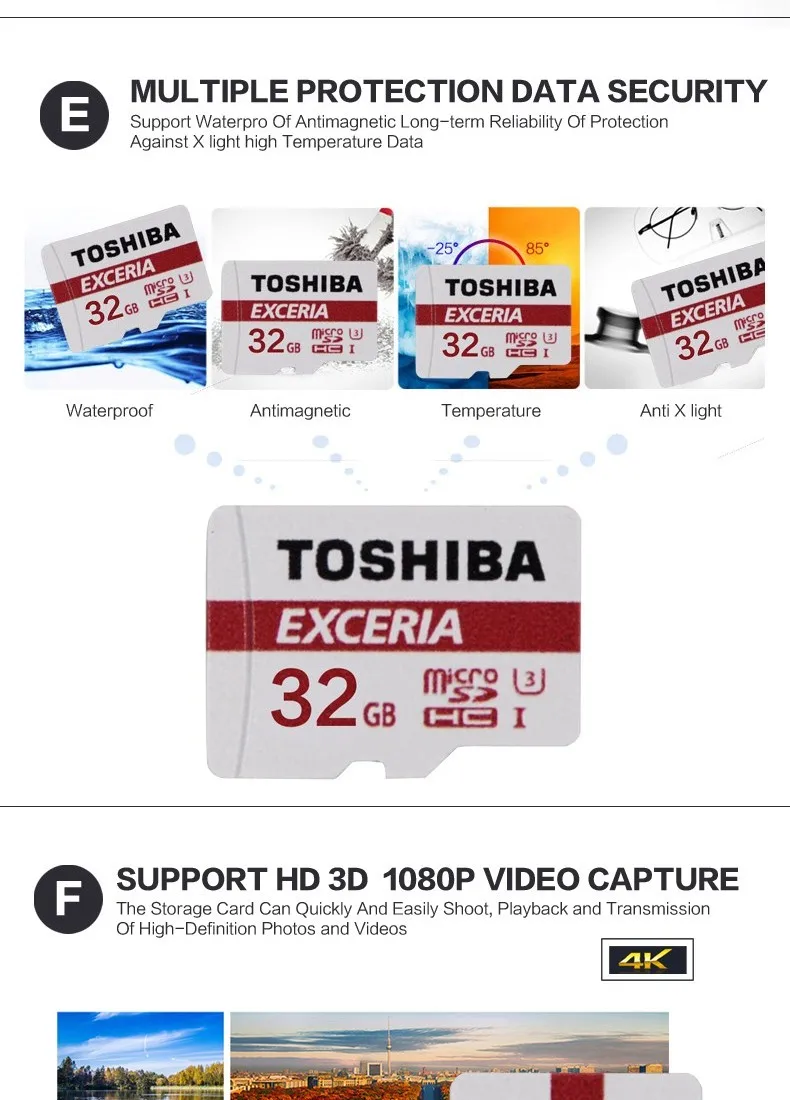 Toshiba 100 м/с карты памяти Micro SD карта 32 GB Class10 UHS-1 SDHC флэш-карты памяти Microsd для смартфонов/Таблица 90 м/с