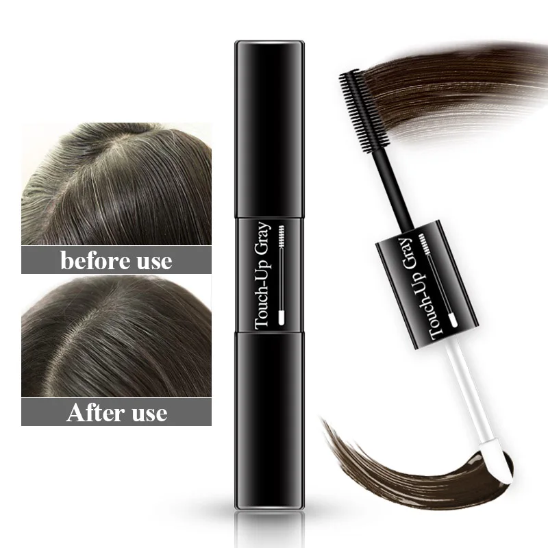 Us 2 88 30 Off Hair Dye Black Pen One Time Hair Dye Instant Grey Root Temporary White To Dark Color 2 Brush Heads 2 In 1 Pencial 7ml Easy Apply In