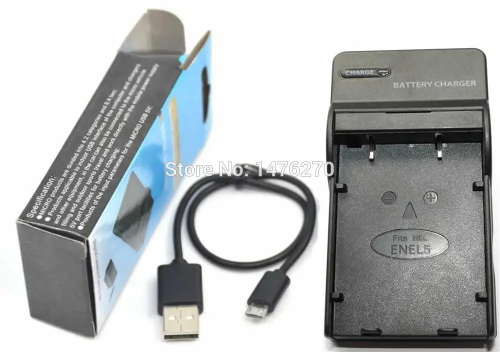 

USB battery Charger EN-EL5 EN EL5 for Nikon Coolpix P4 P80 P90 P100 P500 P510 P520 P530 P5000 P5100 5200 7900 P6000 3700 4200