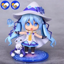 NEW 10cm Cute Nendoroid Vocaloid Hatsune Miku Action Figure Model Collection Magical Snow Ver Hatsune Miku Q version Doll Toys NEW 10cm Cute Nendoroid Vocaloid Hatsune Miku Action Figure Model Collection Magical Snow Ver Hatsune Miku Q version Doll Toys