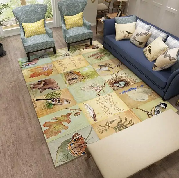 Американский деревенский стиль ковер журнальный столик для гостиной коврик супер мягкий коралловый флис ковер для гостиной детский коврик для спальни