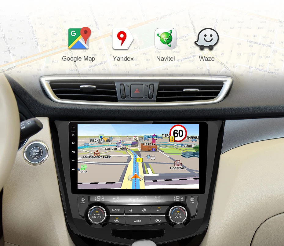 Cheap AWESAFE 2 din Android 8.1 Car Radio Multimedia video player gps navigation For Nissan X-Trail X Trail Qashqai 2014-2016 gps head 7