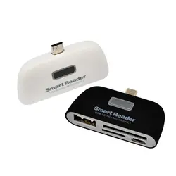 Универсальный адаптер для карт памяти USB C 4 в 1 TF SD OTG кардридер Micro Зарядка для Mac-book Android Tablet
