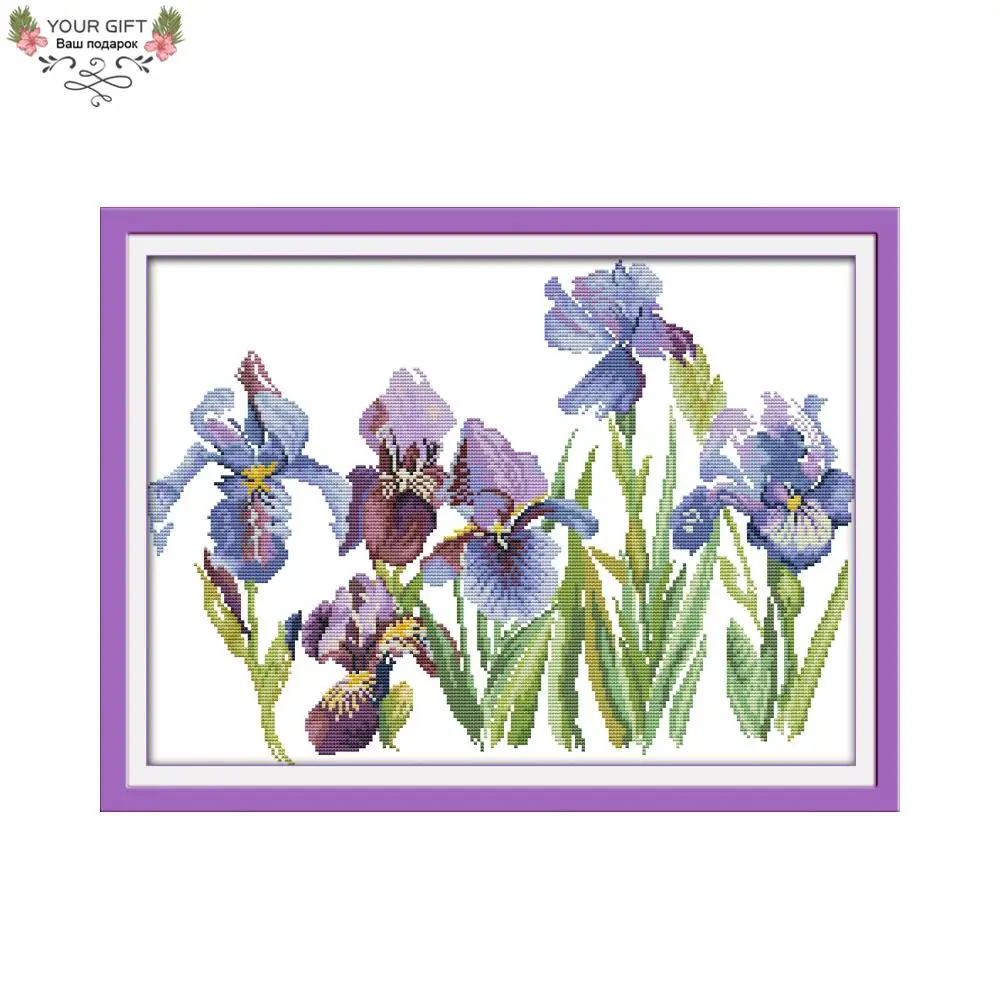 

Joy Sunday H461 14CT 11CT Stamped and Counted Home Decoration Flourishing Flowers Needlework Embroidery Cross Stitch