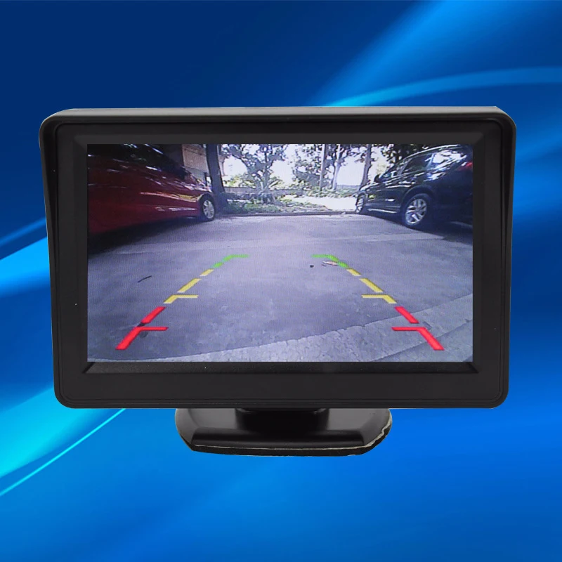 

Vehicular Reversing Display Parking Sensors Car HD Desktop European Frame Reverse Rear View Camera Set License Plate Frame Image