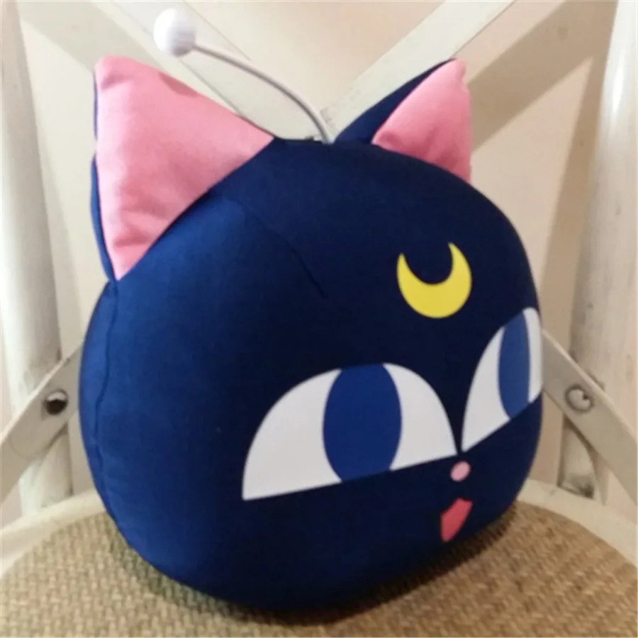 Anime Sailor Moon Pet Cat LUNA P Ball 14'' Plush Beads Cushion Pillow Toy 