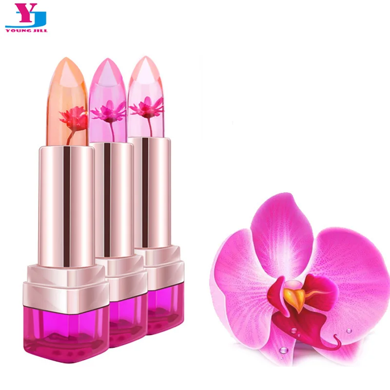 6Pcs Flower Essence Crystal Brand Lipstick Lasting Moisturizing Lips