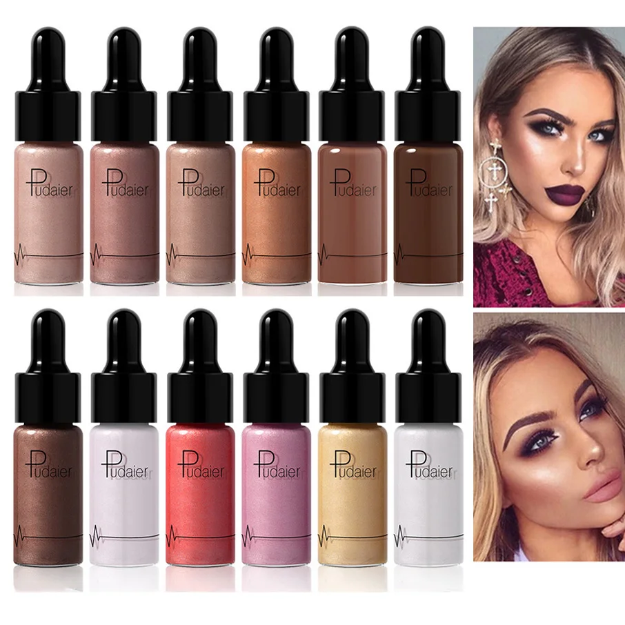 Liquid Highlighter face makeup Brightener Bronzer Luminous Shimmer Glow Illuminator Glitter Face Lips Cosmetic Cream Concealer | Красота и
