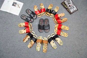 

Slippers Plantar Foot Massage Acupuncture Points Care Men's And Women's Summer Cool Slippers Acupressure Sandals