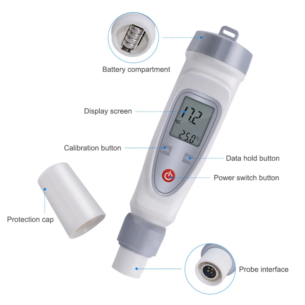 Koop JPB 70A Draagbare Digitale Pen Opgeloste Zuurstof Meter Opgeloste Zuurstof Meter Water Quality Tester Opgeloste Zuurstof Detector