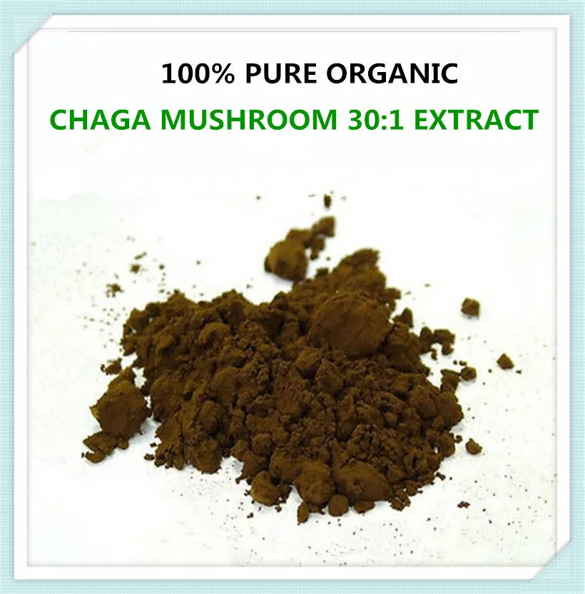 Чистый органический гриб SIBERIA CHAGA INONOTUS OBLIQUUS 30: 1 полиозный экстракт, супермощный антиоксидант - Цвет: 500 g