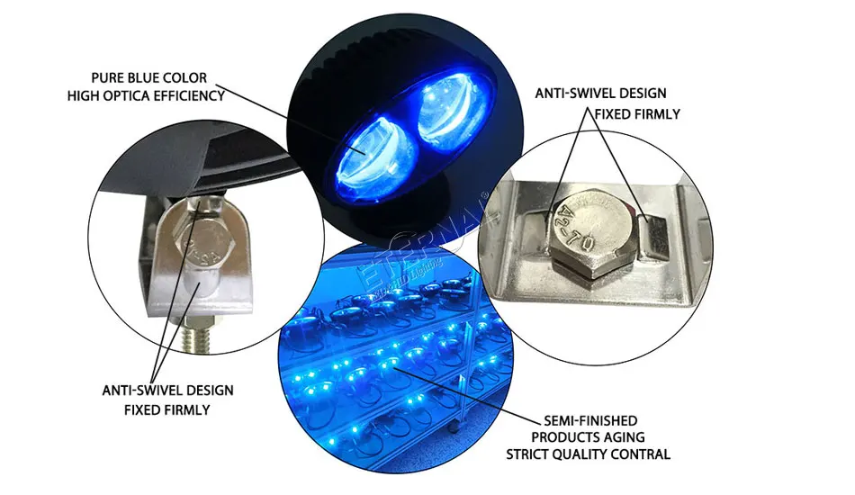 10 шт. 10 Вт вилочный погрузчик безопасный светло-синий Точечный светильник сигнальная лампа предупреждающие аварийные детали для складского оборудования для погрузочно-разгрузочных работ