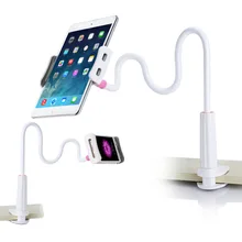 80 см длинный кронштейн держатель для телефона для iPhone 7 6 6S Plus для Ipad Samsung LG Tablet PC подставка в пределах 4-10,5 дюймов(China)