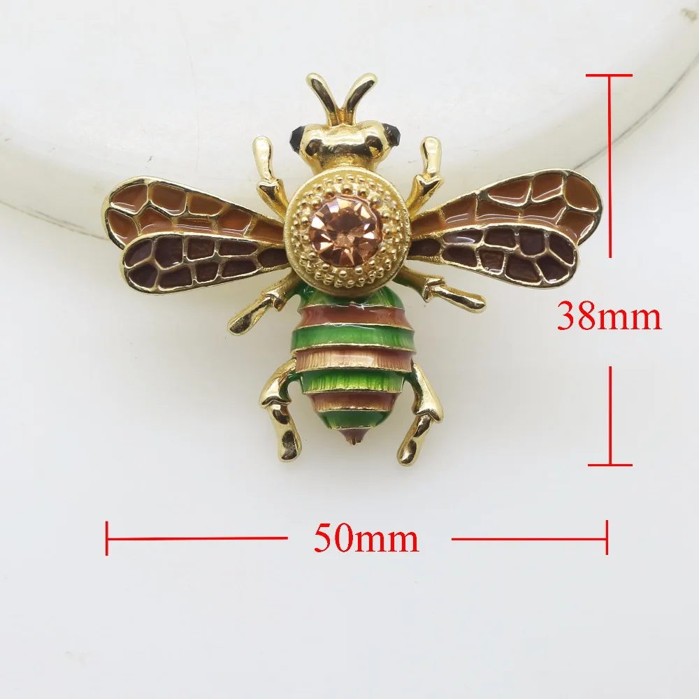 

New 1pcs Exquisite Metal Rhinestone button Flat Back insect brooch for Alloy Metal Banquet Weddings Brooches Pins Gifts