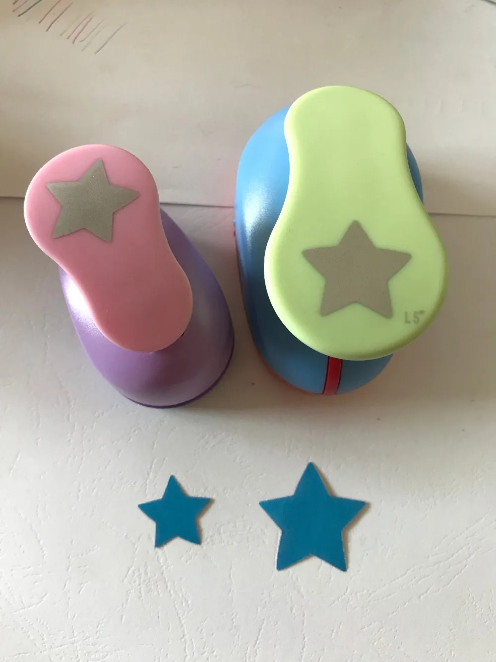 free shipping 2pcs star shapes craft punch diy puncher paper cutter