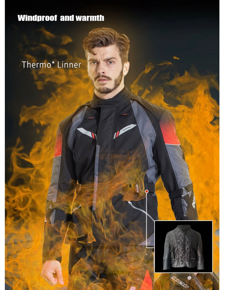 1 комплект, осенне-зимний костюм, водонепроницаемая теплая ткань КОРДУРА, бронежилет, мотоциклетная куртка и штаны