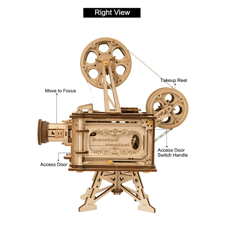 Rokr DIY 3d игра деревянная головоломка сборка модель строительный блок игрушки подарок для детей взрослых Прямая