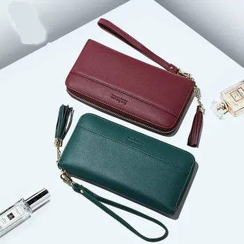 

Fashion Wristband Women Long Wallet Many Departments Female Wallets Clutch Lady Purse Zipper Phone Pocket Card Holder Ladies