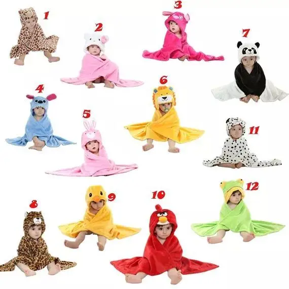 2017 animals baby clothing Bathrobe Hoodie Hoody Costume Bath Hooded Towel Baby Robe Kids Robes Infant cloth wrap cloak Cartoon