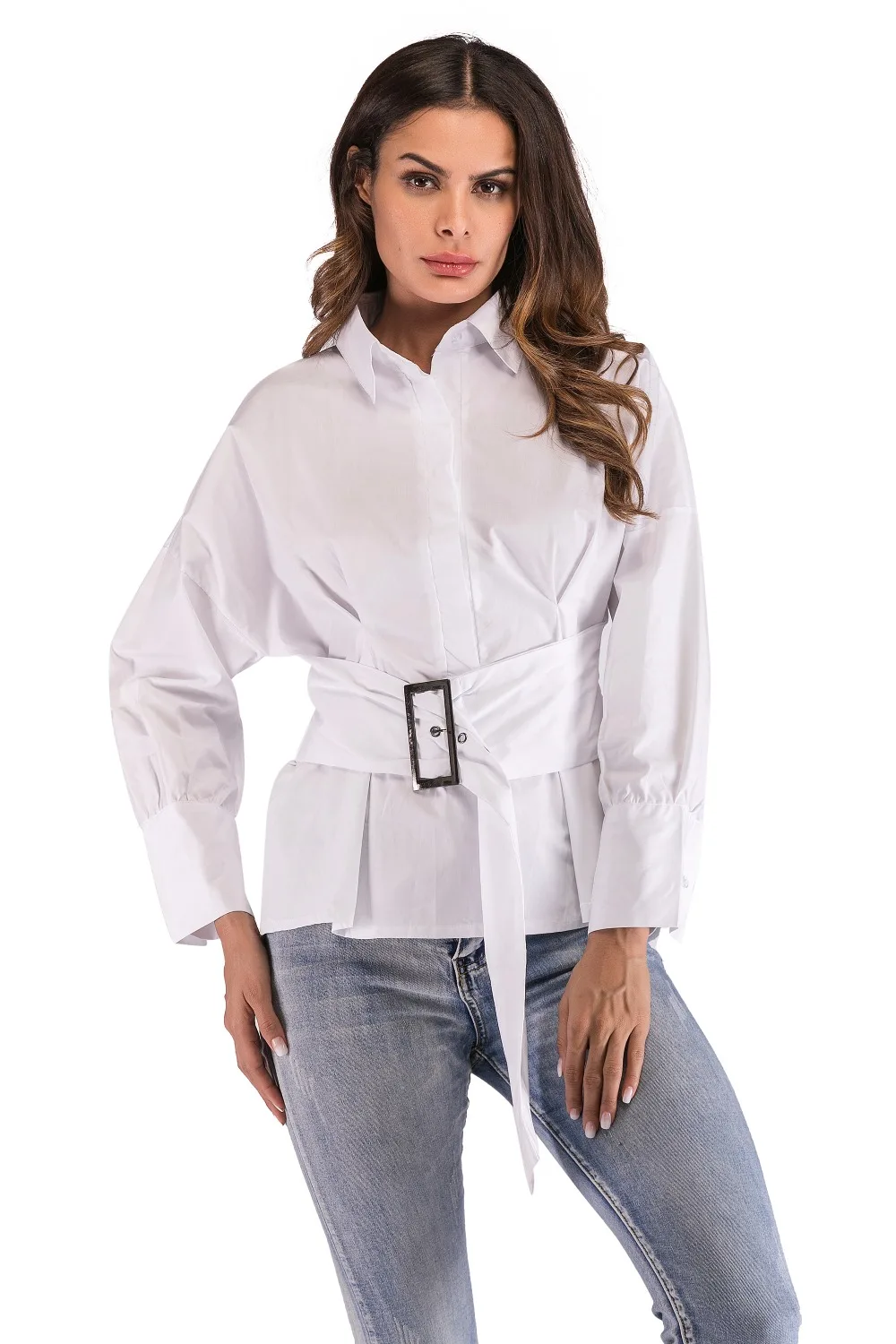 white collar blouse womens