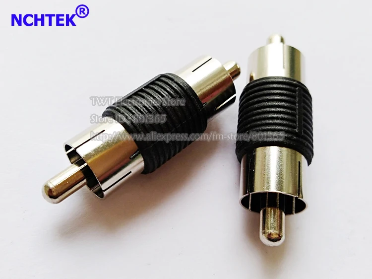 NCHTEK RCA audio Cable Coupler Joiner Male TO Male RCA Adapter Audio
