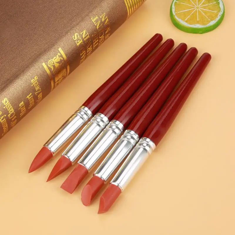 5 шт. красный большой размер резиновый наконечник краска для глины Скульптура