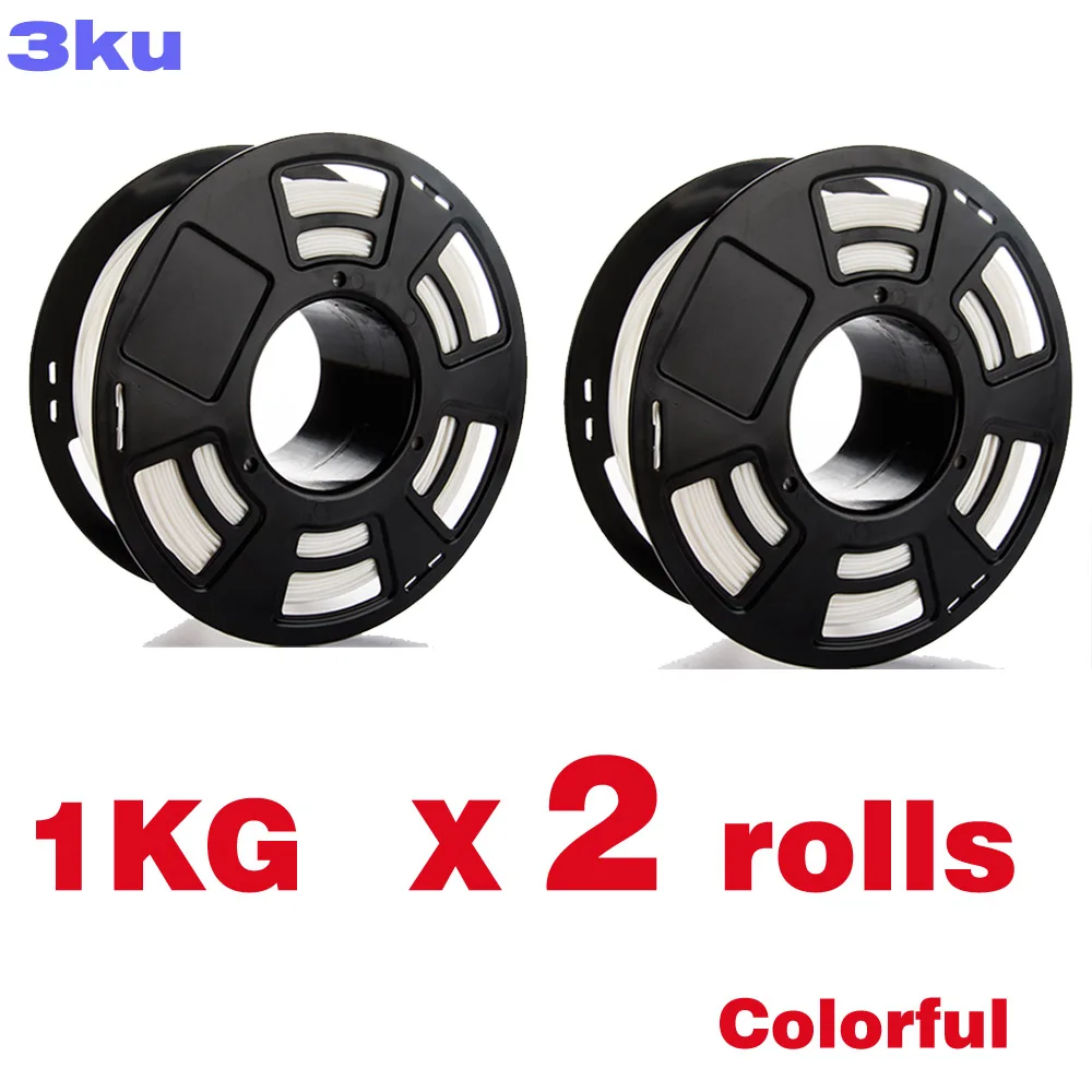 

2 Rolls/Pack One roll 1KG PLA colorful filament / spool wire reprap 3D printer 1.75mm filament