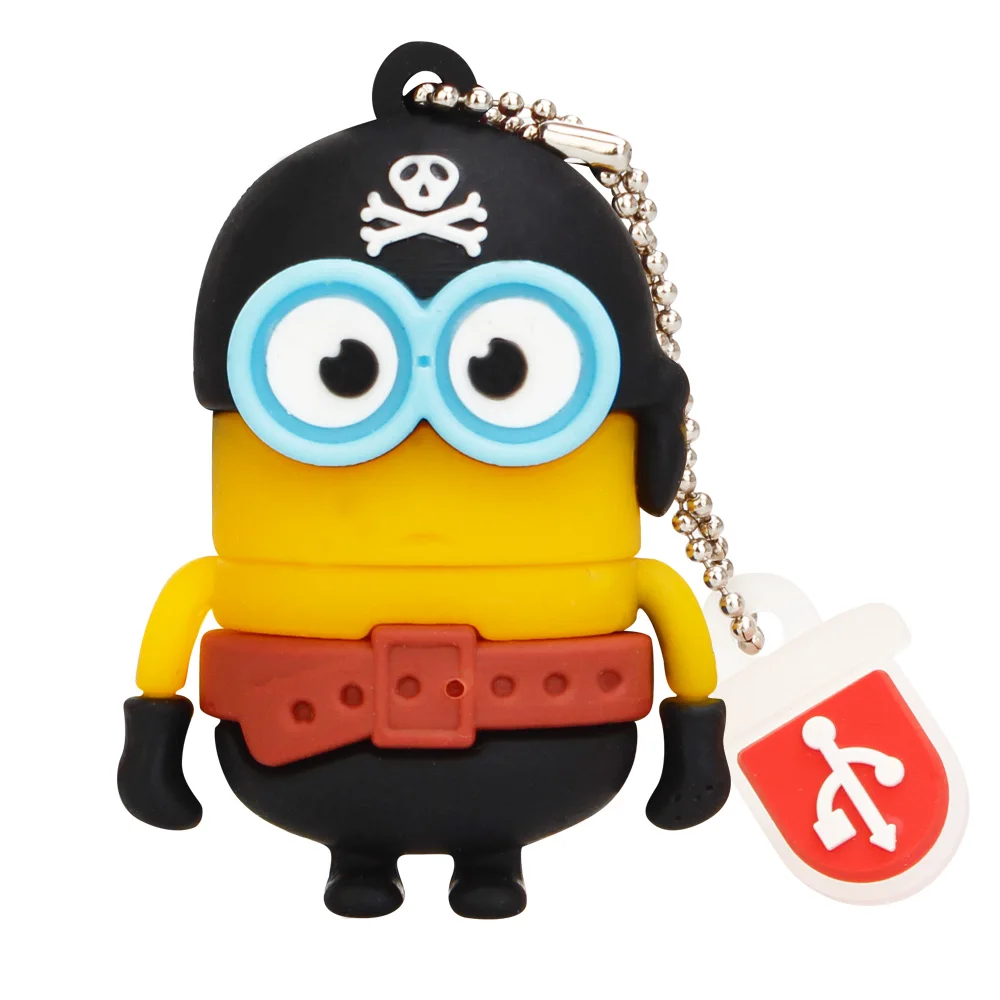 Popular Usb Stick Cartoon Various Styles Little Yellow Man Usb Flash Drive 128GB 64GB 32GB 16GB Pen Drive 8GB 4GB Pendrive Gift (6)