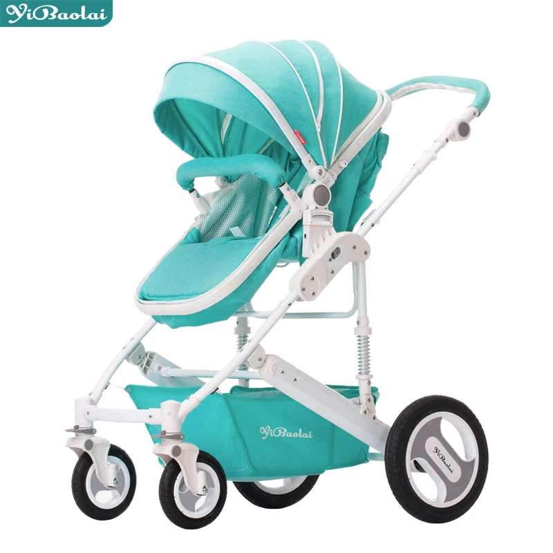 

baby trolley bi-directional high-end shock absorber Baby stroller can sit in the basket