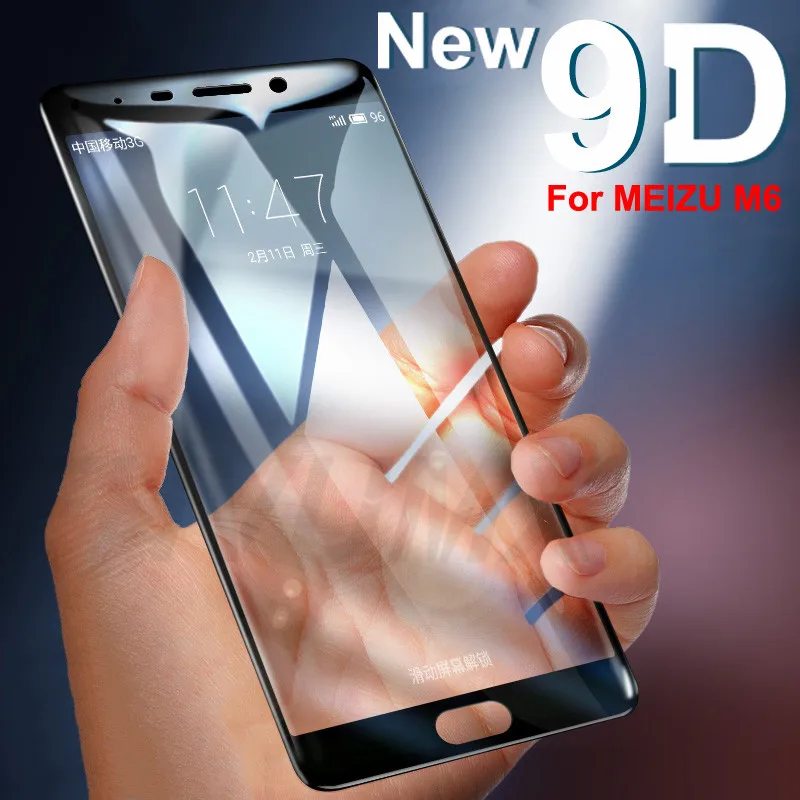 9D Full Cover Tempered Glass On The For Meizu Pro 7 Plus M6 M6S M6T M5 M5S M5C M3S M3E M3 M5 M6 Note Screen Protective Film Case