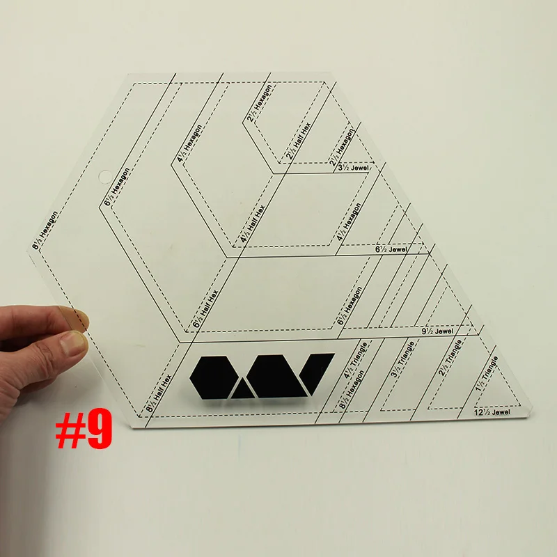 Прозрачный инструмент для шитья, лоскутного шитья, полный стиль, сетка для шитья, для резки, для портновского ремесла, для шитья, правило A4 A3, коврик для резки - Цвет: NO.9