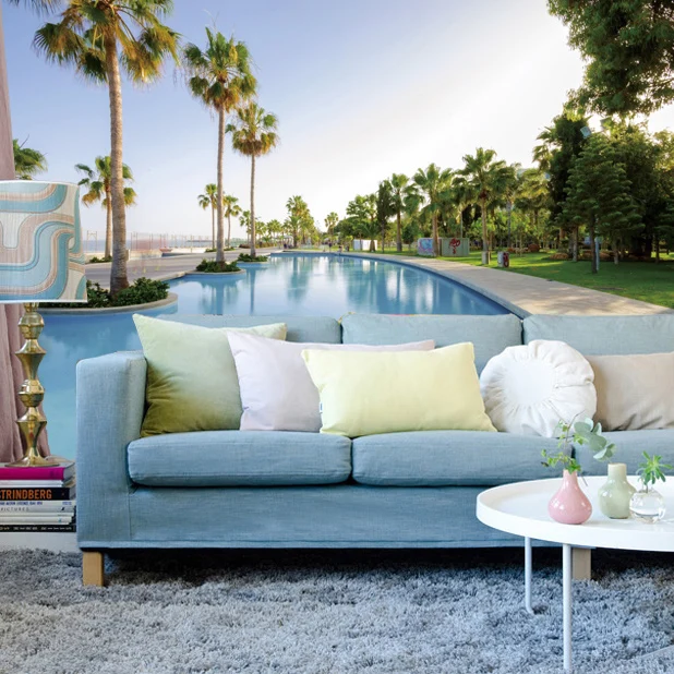 Grote Palm Tree Muurschilderingen Murales Tv Sofa Woonkamer Grote Palm Tree Muurschilderingen Murales Tv Sofa Woonkamer Achtergrond Muur Papier Zee Muurschildering Klant Foto Behang In