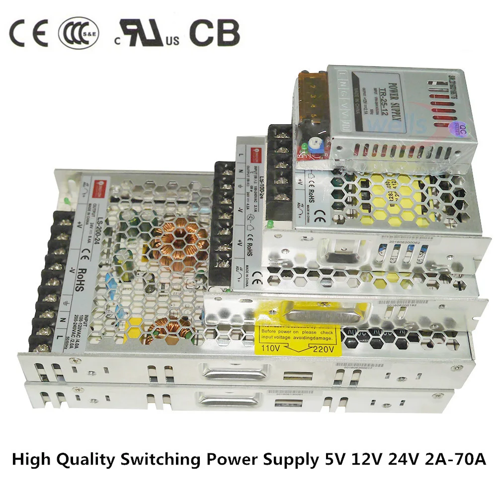 AC DC 12V 8A источник питания 110-240V импульсный трансформатор светодиодный адаптер драйвера+ EU/US/UK/AU разъем для 3528 5050 2801 светодиодный светильник