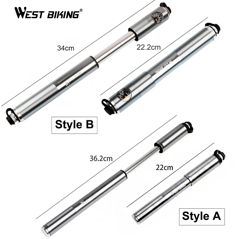 WEST BIKING/велосипедный насос высокого давления 160 фунтов/кв. дюйм, мини портативный насос с ручкой для шин, воздушный насос из сплава, велосипед... WEST BIKING/велосипедный насос высокого давления 160 фунтов/кв. дюйм, мини портативный насос с ручкой для шин, воздушный насос из сплава, велосипед...