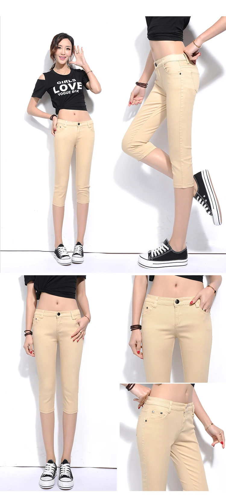 Summer new pants pants female summer pencil pants autumn Korean casual shoes pants feet small short pants (18)