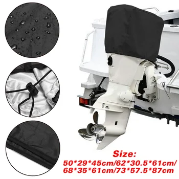 

62*35*61cm Waterproof Boat Outboard Motor Hood Cover Engine Protector For 100HP Engines Black