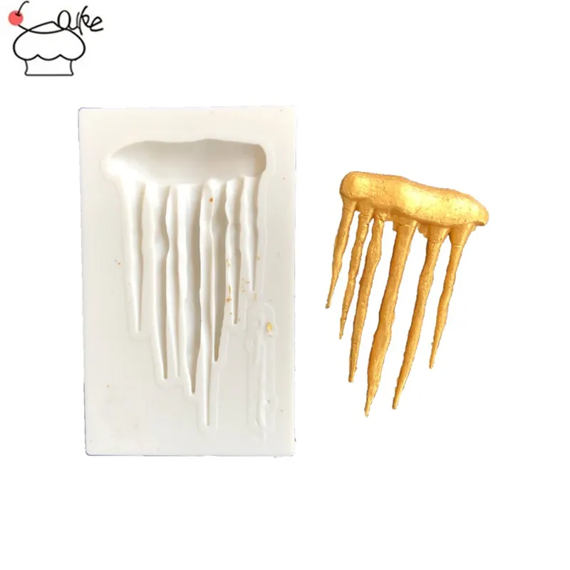 

Icicle shape silicone mold fondant cake mold chocolate candy clay mold kitchen cooking tool J108