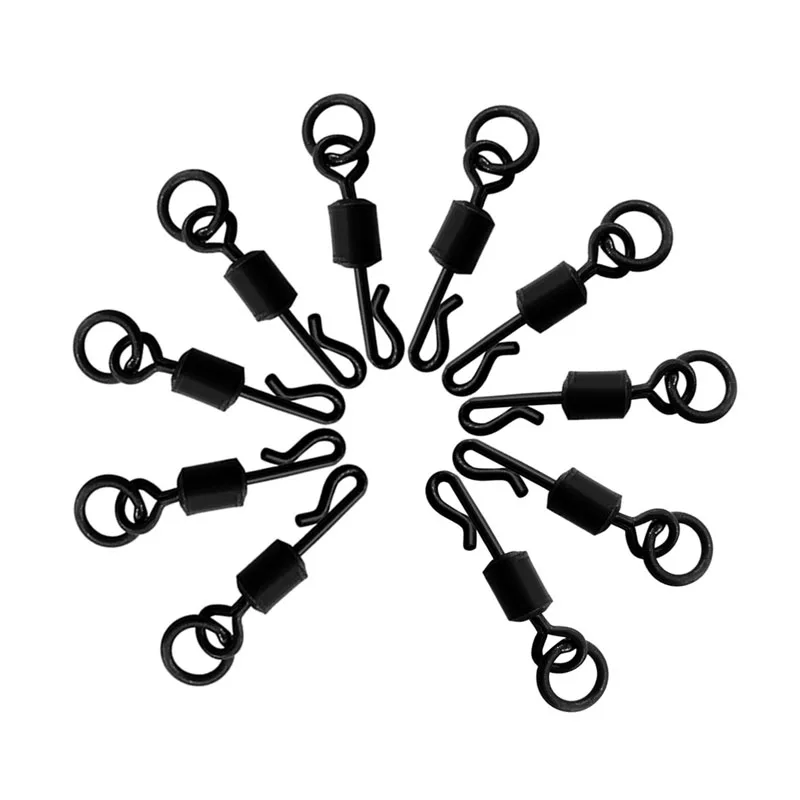 

20pcs/set change swivels Size 8 matt black change carp swivels hot sale