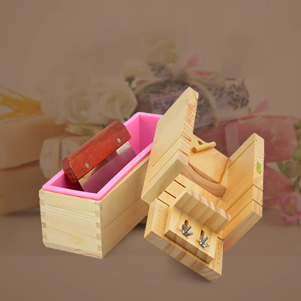 

Soap Cutting Tools Set Loaf Soap Mould Silicone Wooden Mold Soap Making Tools Slicer Cutter DIY Carfts For Drop Ship
