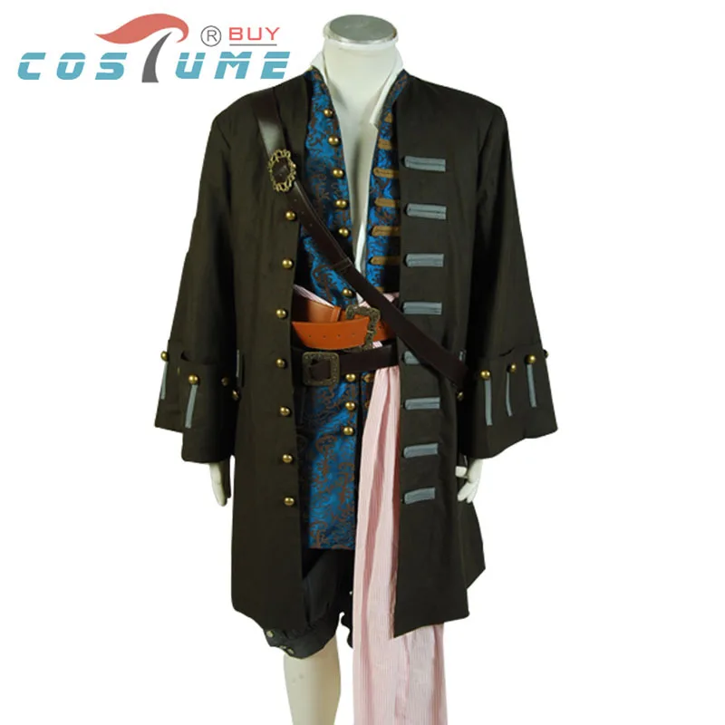 

Pirates Of The Caribbean Jack Sparrow Cosplay Costume Uniform Men Jacket Pant Vest Halloween Costumes