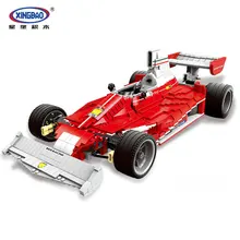 XingBao 03023 натуральная 2405 шт. красный гоночный автомобиль набор строительных блоков Кирпичи Развивающие игрушки для детей праздничные подарки XB03023