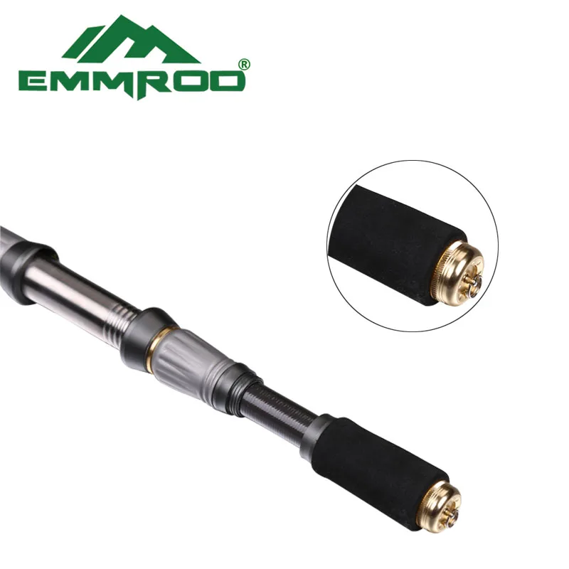 EMMROD Mini Portable Pocket 72CM stainless steel Sea Fishing Rod ultra short Ice Raft Fishing