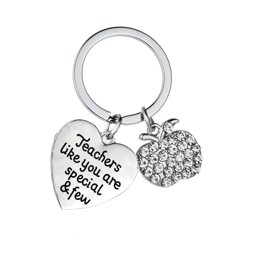 12pc Wholesale Crystal Teachers Like You Are Special & Few Key Ring