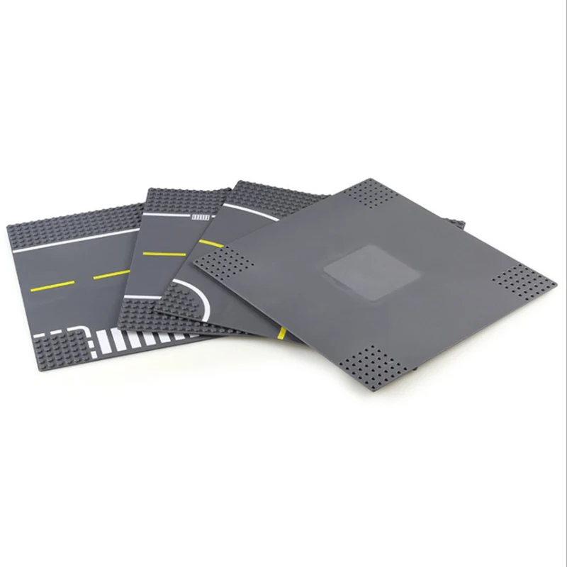 Plaque Legoed lepins Building floor Road Plate Straight Crossroad Curve T-Junction Compatible Legoing Brands Building Blocks Toy Plaque Legoed lepins Building floor Road Plate Straight Crossroad Curve T-Junction Compatible Legoing Brands Building Blocks Toy