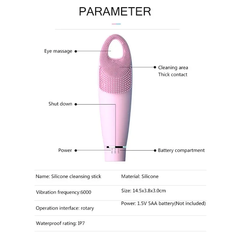 Электрическая силиконовая Очищающая щетка для лица, звуковой вибрационный массаж, перезаряжаемое USB очищающее средство для лица, умная ультра звуковая Глубокая чистка
