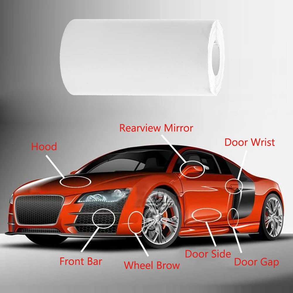 10*160cm Anti Scratch Car Paint Protection Sill Edge Cover Satin Finish